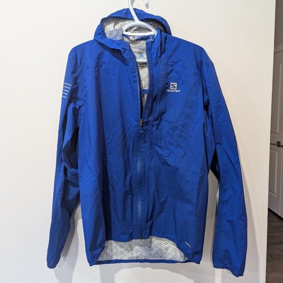 *Flawed* SALMON Royal Blue Windbreaker Athleisure Medium Teen 30 inch length - Picture 1 of 7